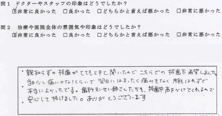 患者様アンケート