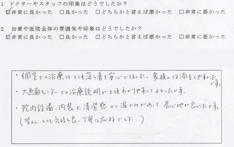 患者様アンケート